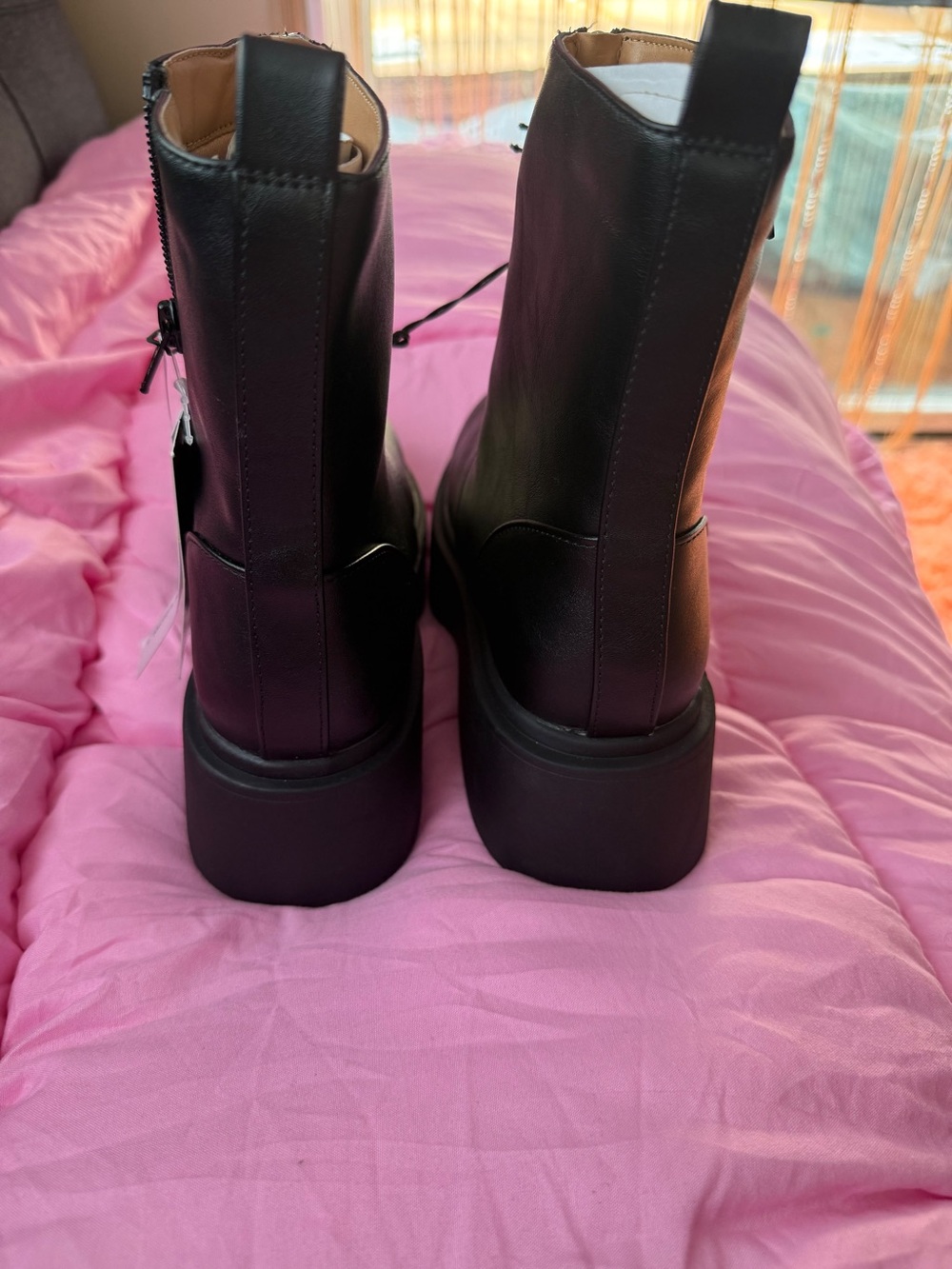 Women's Black Platform Chelsea Ankle Boots
